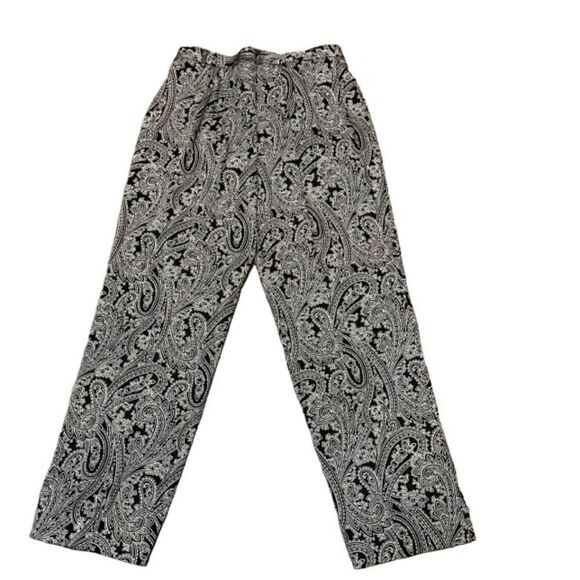 Liz Claiborne Cosette Women's Sport Pants Paisley Print Black Size 12 - Picture 3 of 11